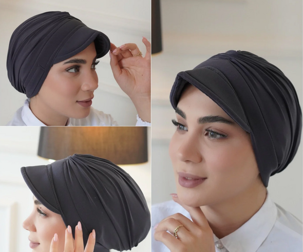 Turban sport à visière pour femme - Protection UV UPF