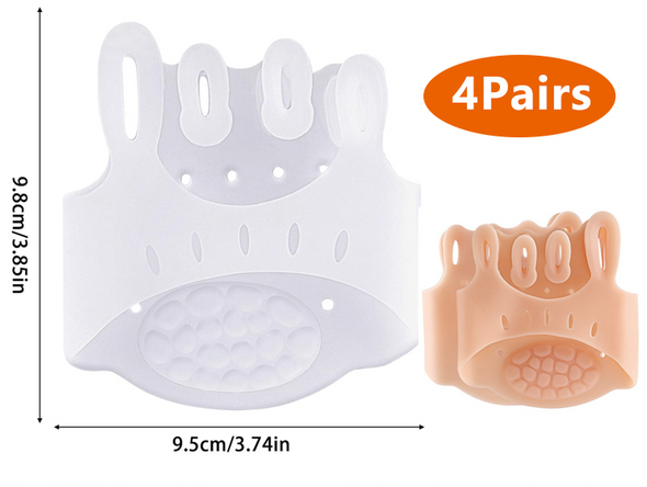 X4 Séparateur et Correcteur d'orteils,Orthèse Hallux Valgus avec Coussinets de Métatarse gel