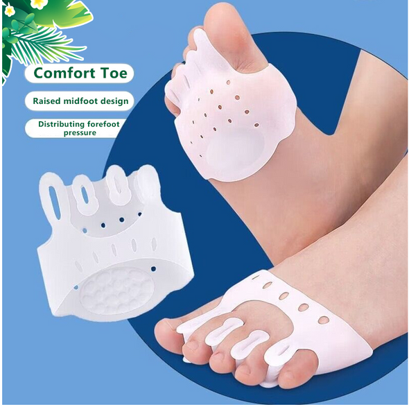 X4 Séparateur et Correcteur d'orteils,Orthèse Hallux Valgus avec Coussinets de Métatarse gel