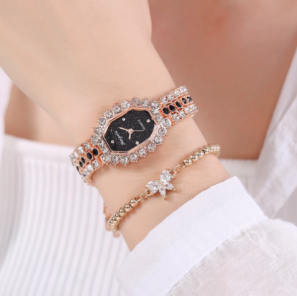 Montre Quartz cristallisée pour Femmes